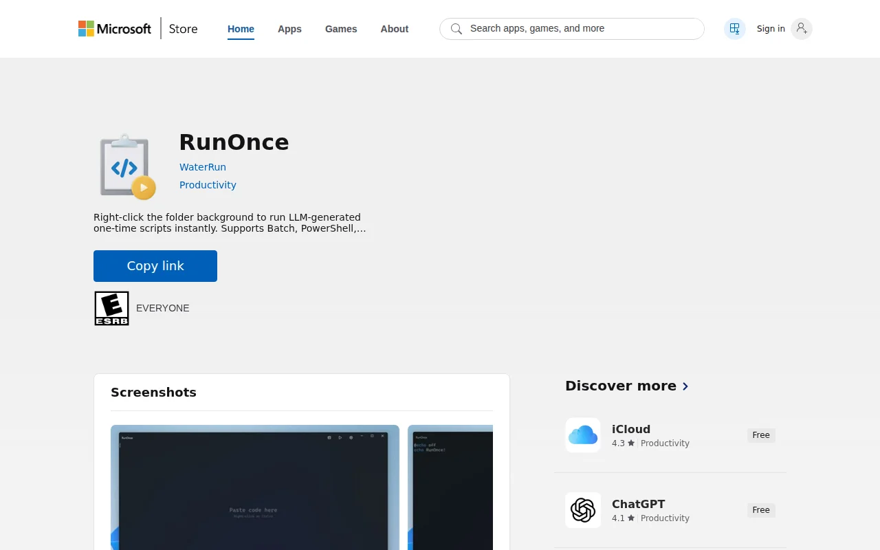 RunOnce – Run one-off LLM scripts from Windows context menu