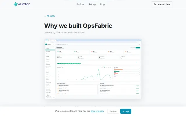 OpsFabric – Infrastructure as data platform for server teams