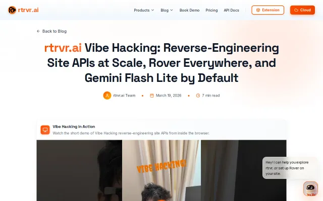 Reverse-engineer any site's API from inside the browser