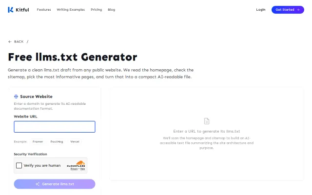 I created a free LLMs.txt generator