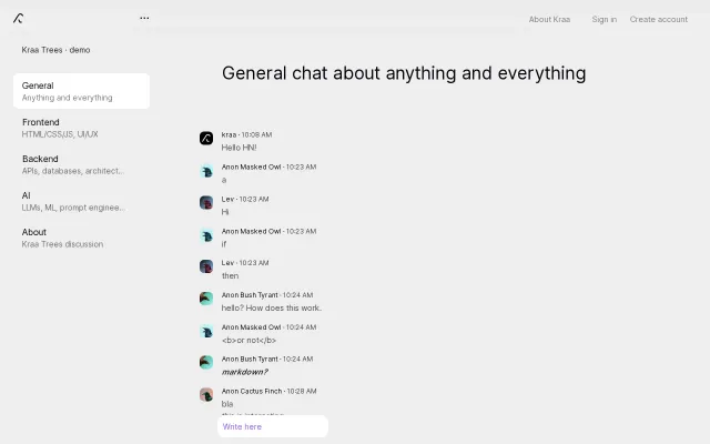 Live-Typing Chat