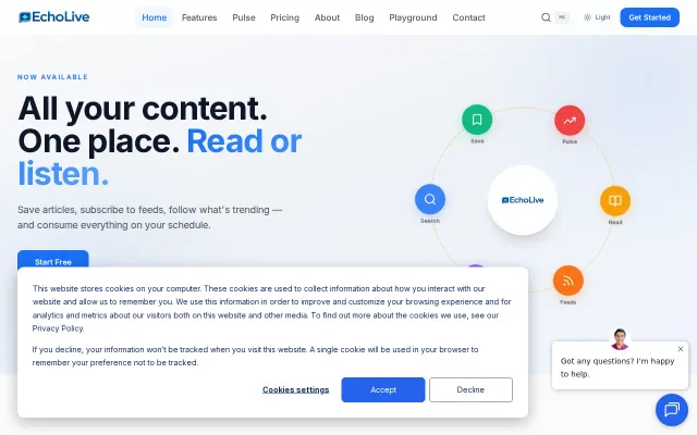 EchoLive – Read-it-later app that reads to you with 600 AI voices