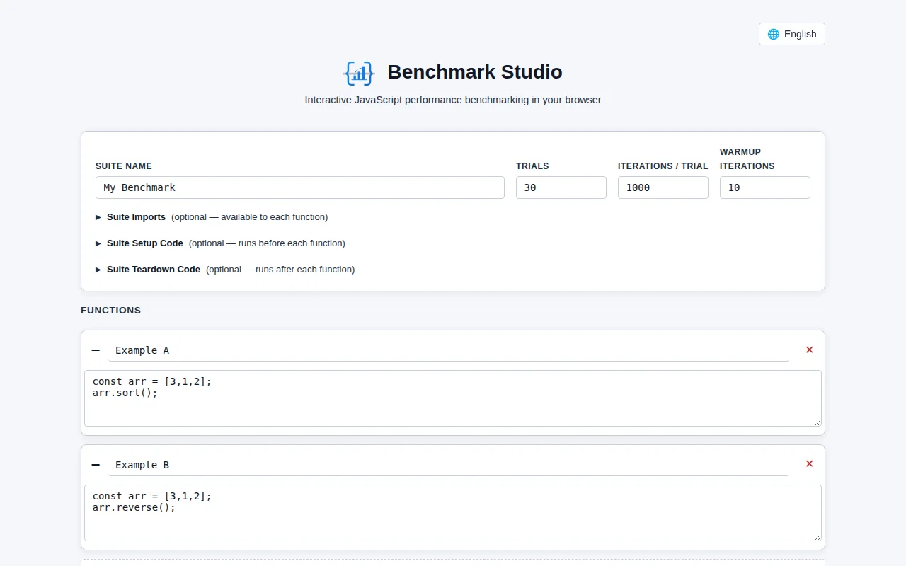 JavaScript Performance Benchmarking
