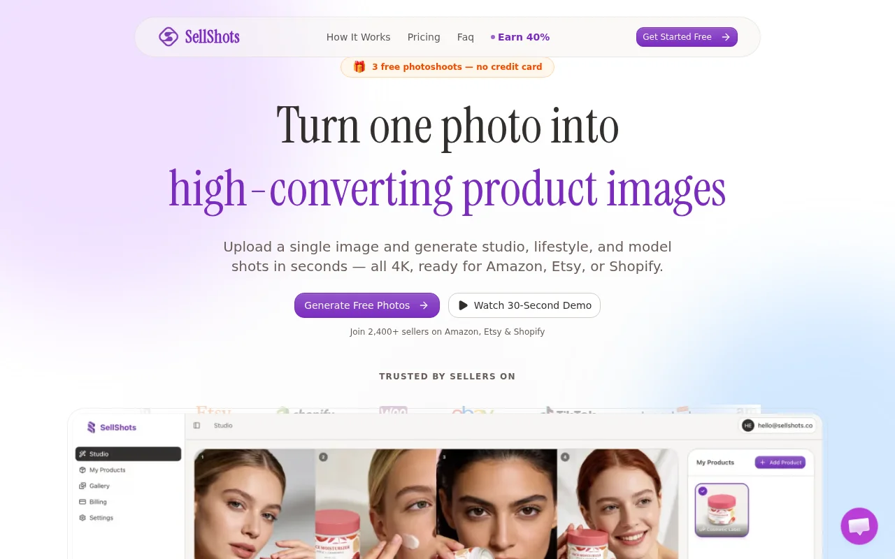 I built AI Product Photography tool for ecom stores