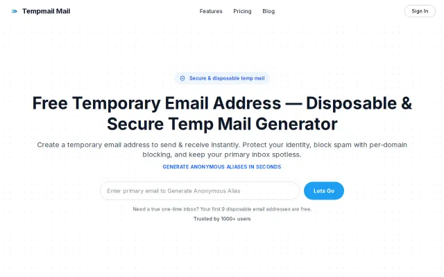 TempMail Mail – Disposable email with per-domain blocking