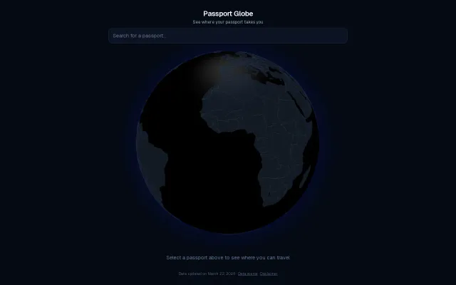 Passport Globe (See where your passport takes you)