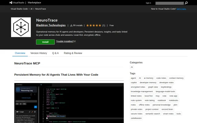 Neurotrace – The extension I built but never used