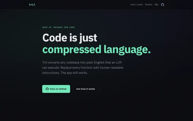 I replaced every function in a codebase with English – it still works