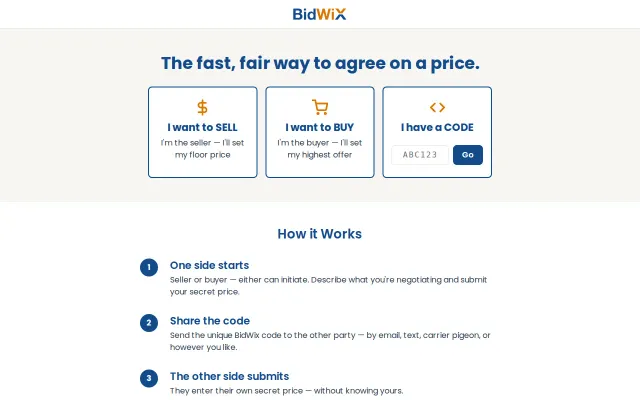 BidWix – I built a sealed-bid tool where honesty is your best move