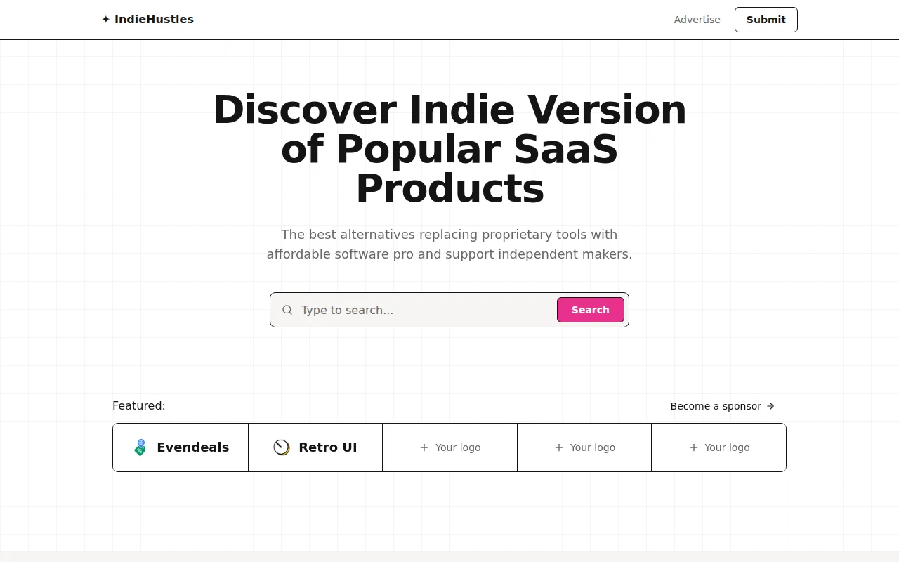 Discover Indie Version of Popular SaaS Products