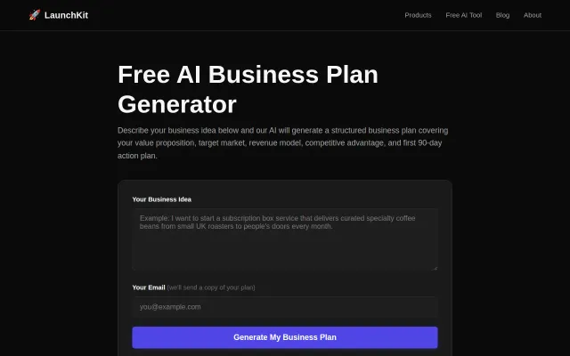 Free AI Business Plan Generator