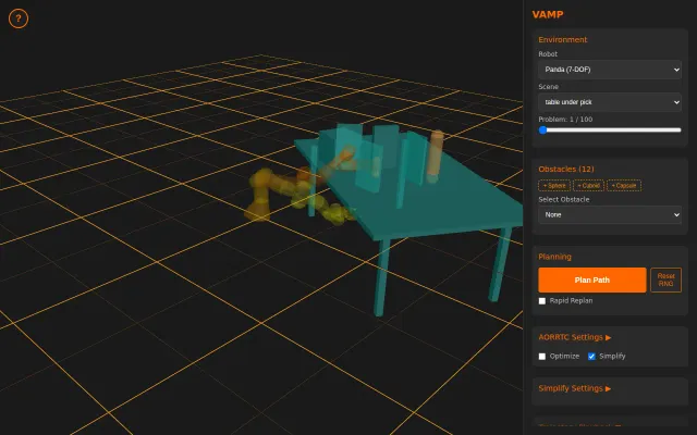 Real-Time Robot Motion Planning in the Browser with WASM