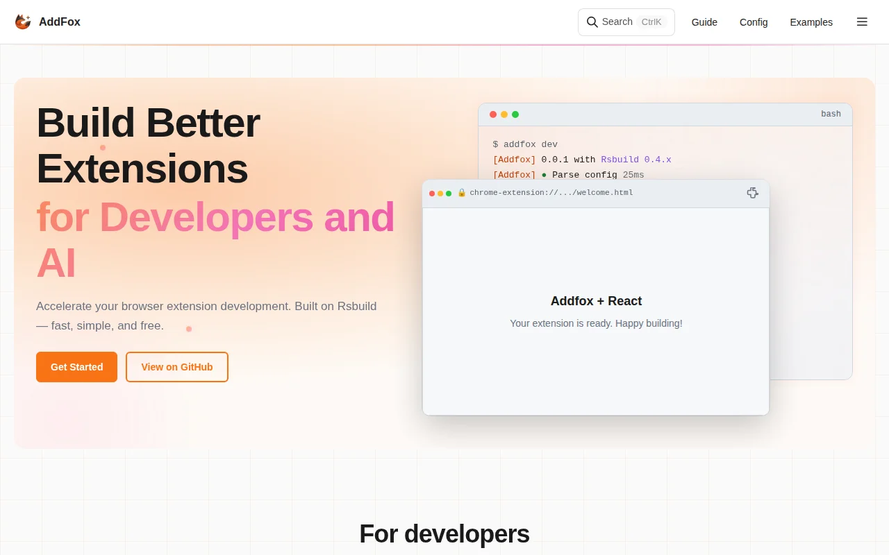 AddFox – Build Better Browser Extensions for Developers and AI