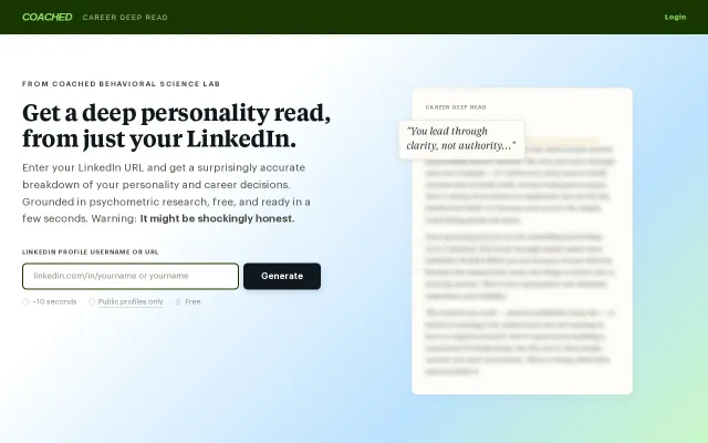 Behavioral analysis of your career decisions from your LinkedIn