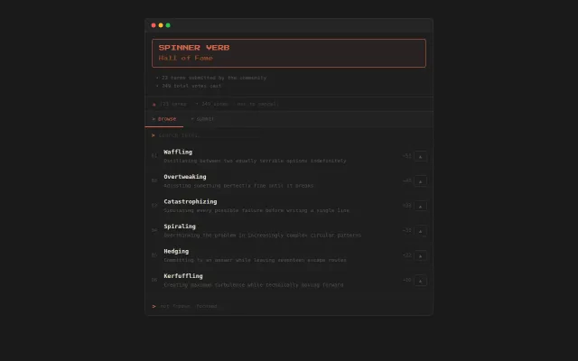 I built a leaderboard for Claude Code's unhinged loading verbs