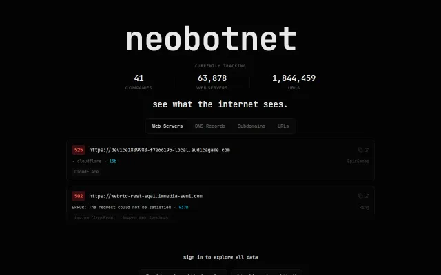 I built a site that maps the web from a bounty hunter's perspective