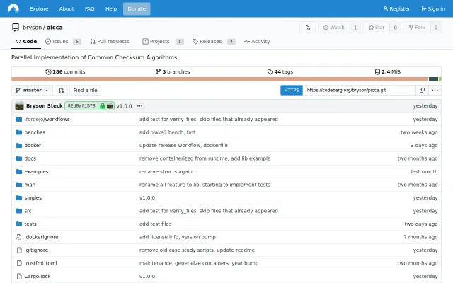 Picca – A Parallel Implementation of Common Checksum Algorithms