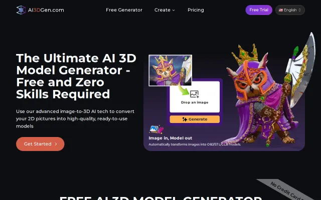 Generate, preview, and export 3D models without complex software
