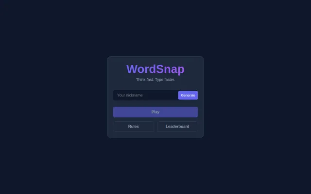 Think Fast. Type Faster