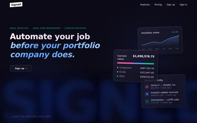 Wowza it's hard to track equity and investments