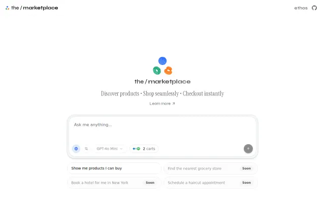The / marketplace, an open-source ChatGPT Checkout