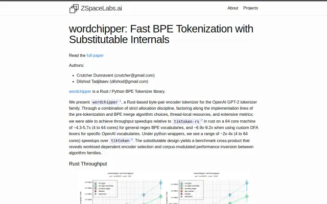 Wordchipper – Rust BPE tokenizer, 9x faster than tiktoken