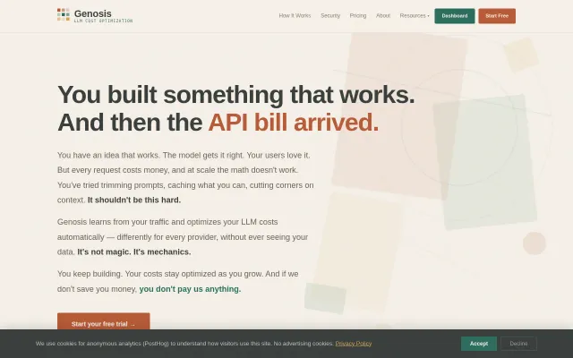 Genosis – LLM cost optimization that learns from your traffic