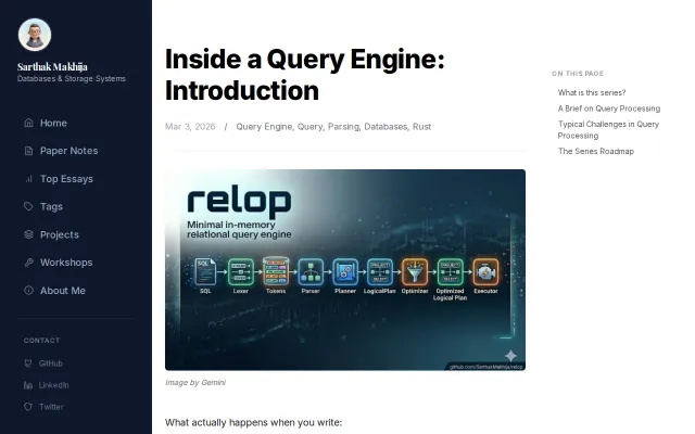 A Query Engine: A 7-Part Deep Dive in Rust
