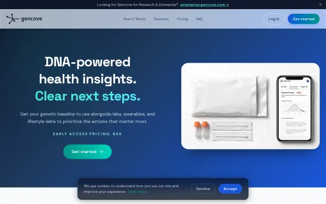 Gencove low-pass sequencing genetic test with raw data access