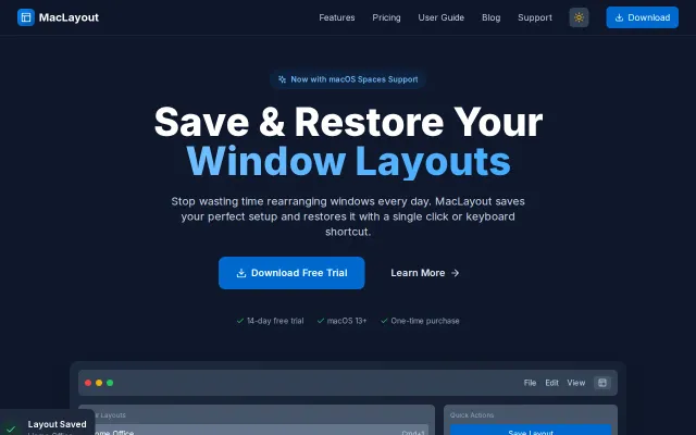 MacLayout – Save and restore window layouts on macOS