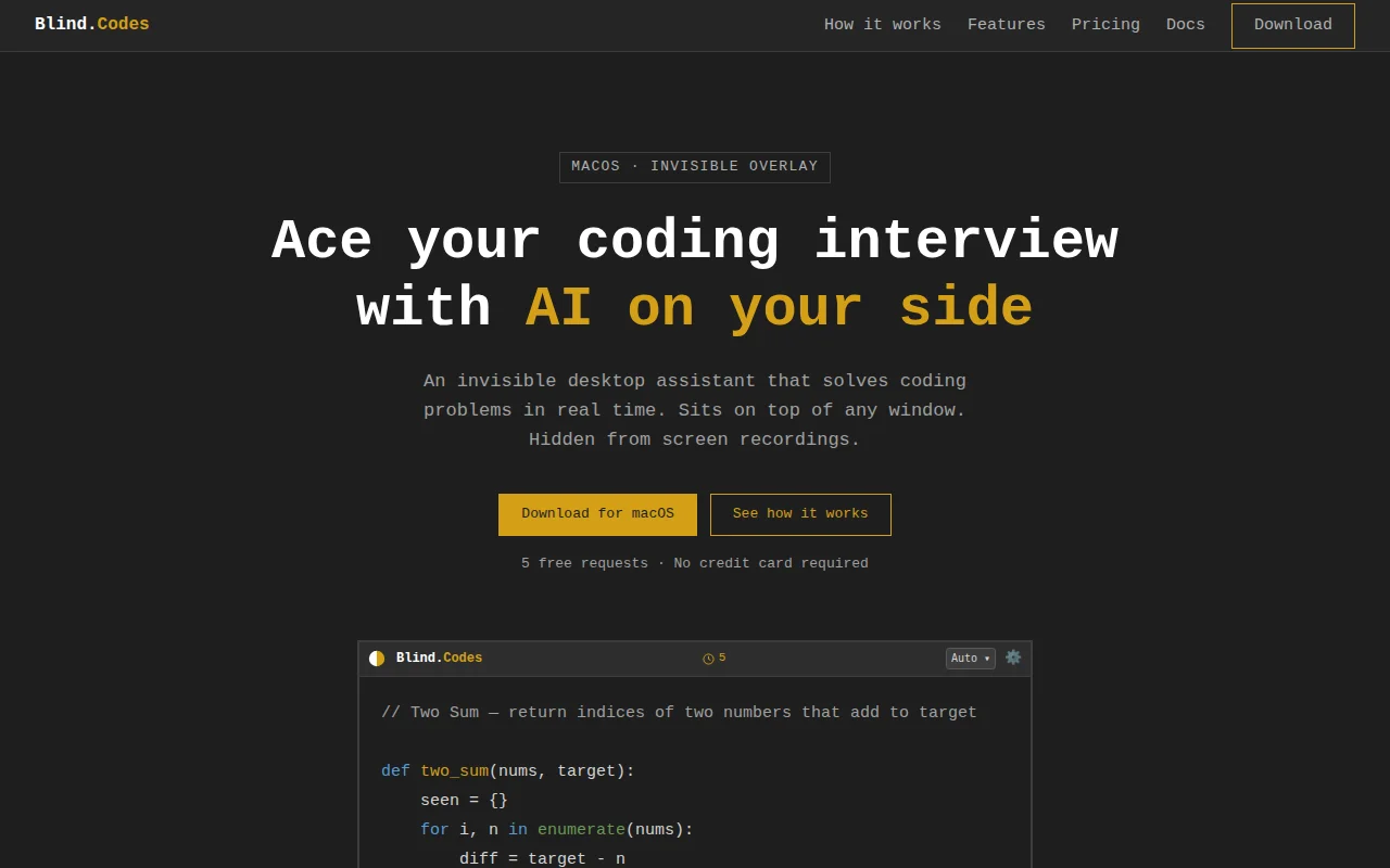 Coding Interview Invisible Assistant