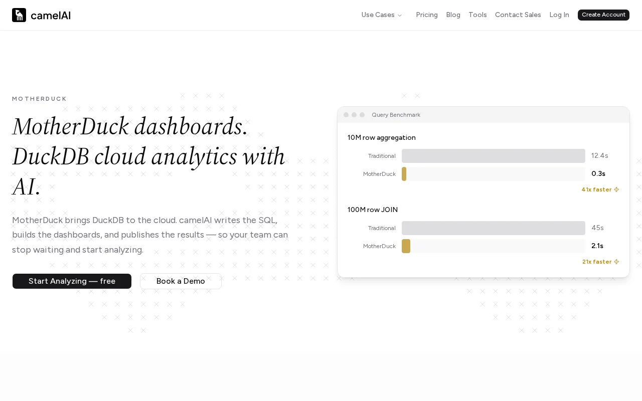 Connect MotherDuck and build dashboards with AI-generated DuckDB SQL