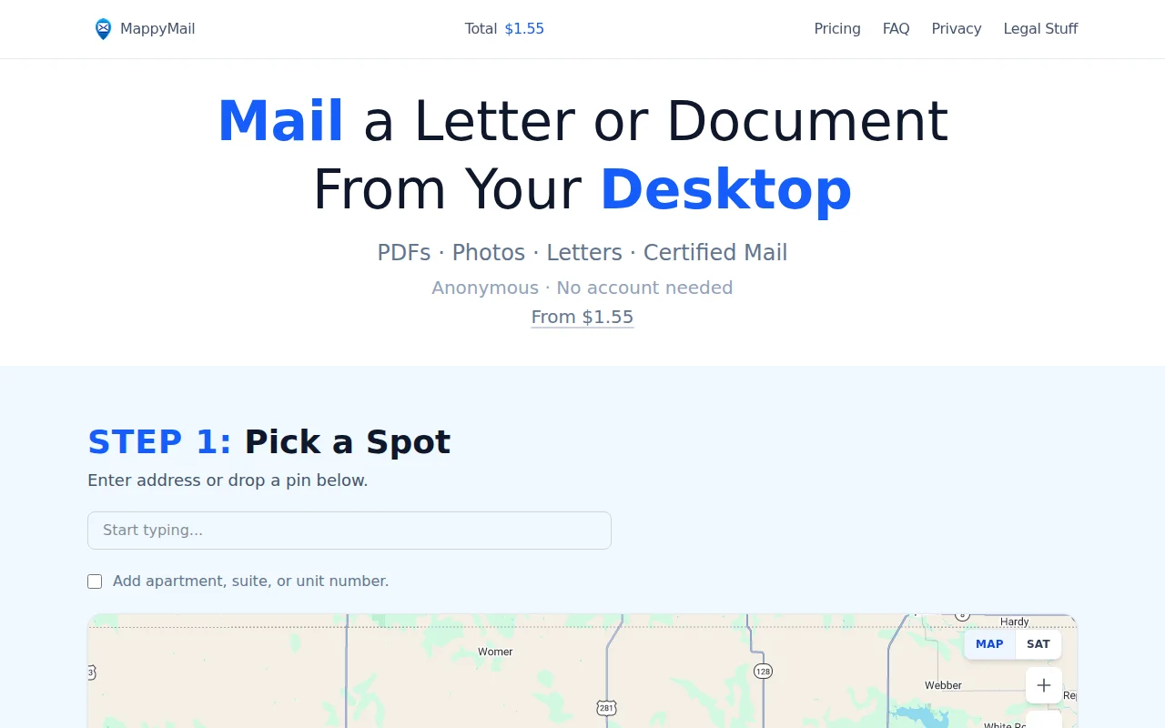 Send Love, Send Letters (at cost)