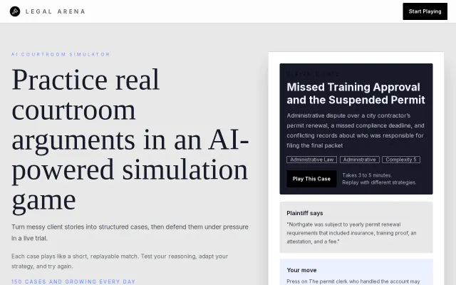 I built a lawyer game with AI