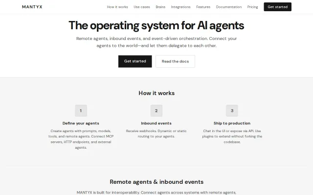 Mantyx – A platform to orchestrate, manage, and share your agents