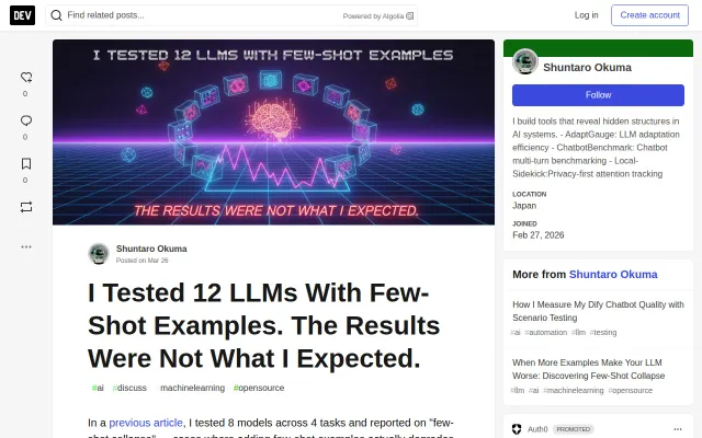 Tested 12 LLMs with few-shot examples