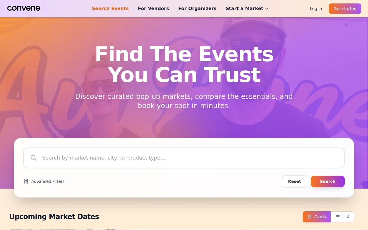 Convene – Marketplace and management software for event organizers