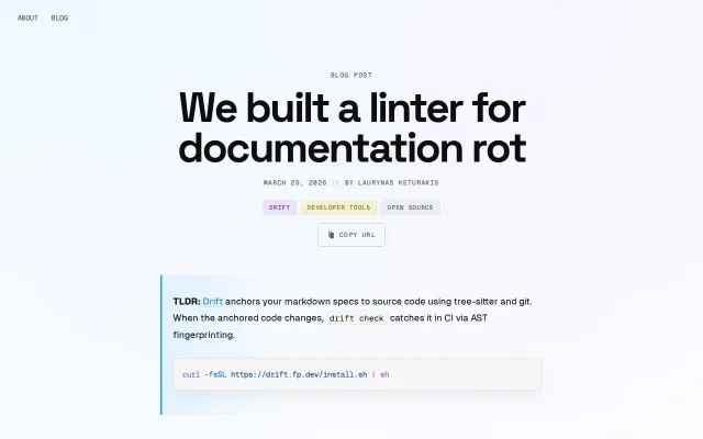 Drift – Linter for Documentation Rot