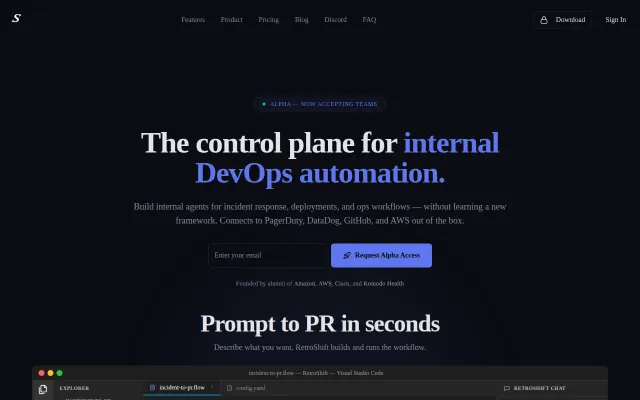 Run, build, and govern AI agent workflows for DevOps