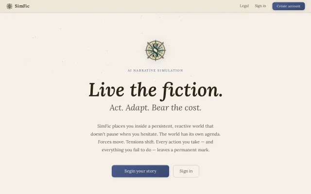 SimFic – A multi-agent narrative simulation for interactive fiction