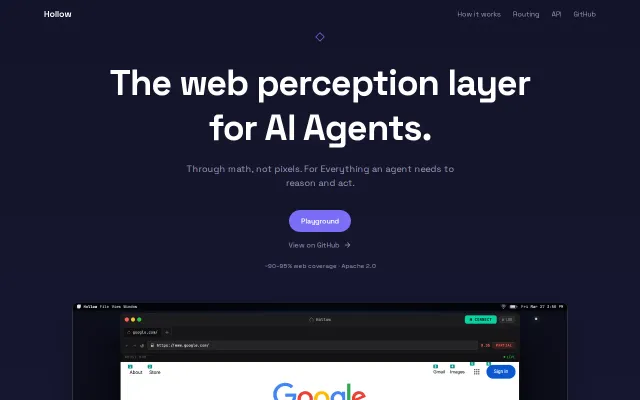 Hollow – serverless web perception for AI agents