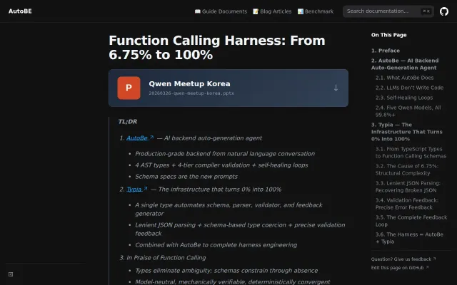 Qwen Meetup Presentation, Function Calling Harness, 6.75% to 100%