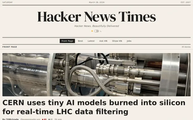 Newspaper-style HN reader (PWA) with articles and comments side by side