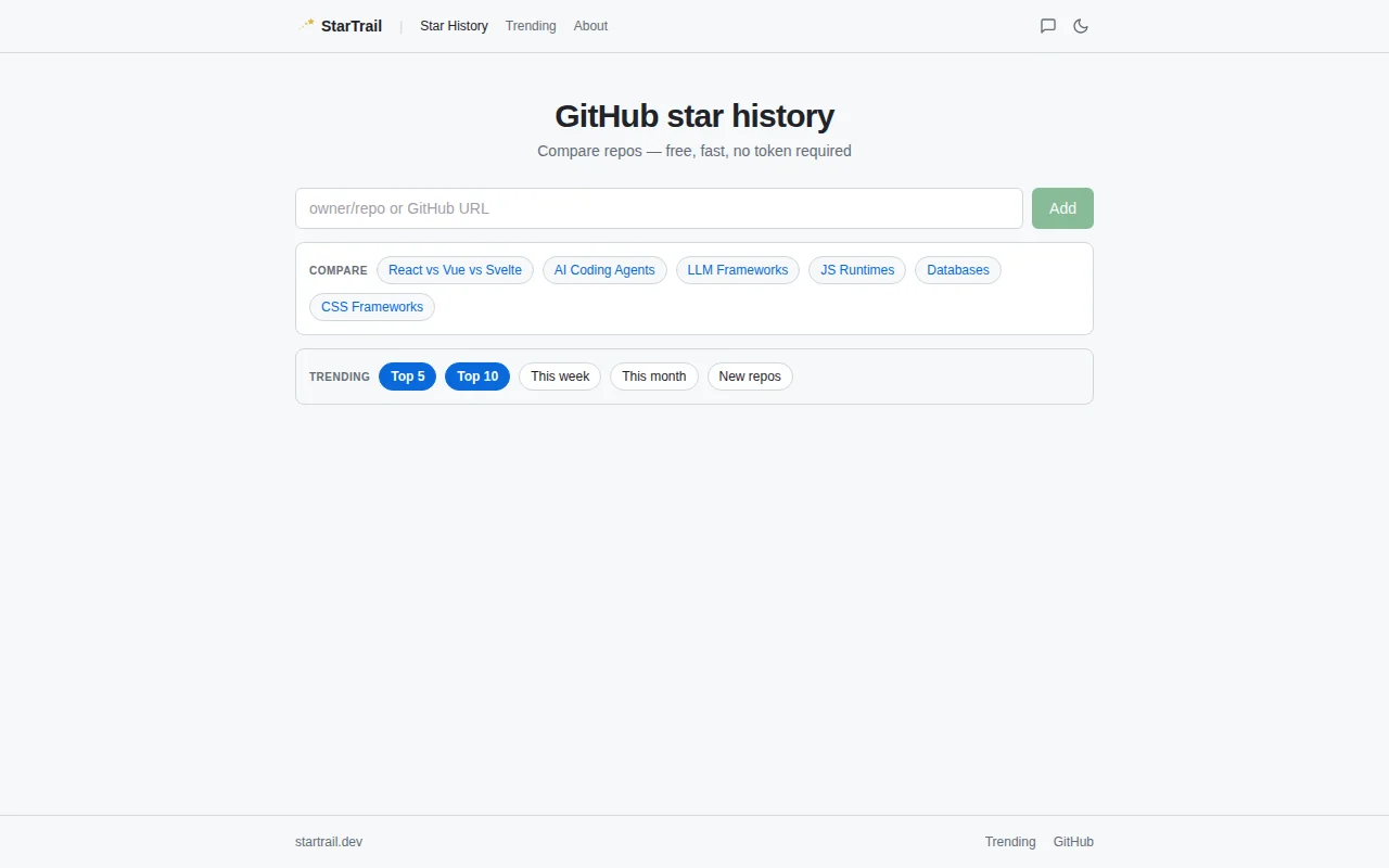 Why I built another GitHub star tracker