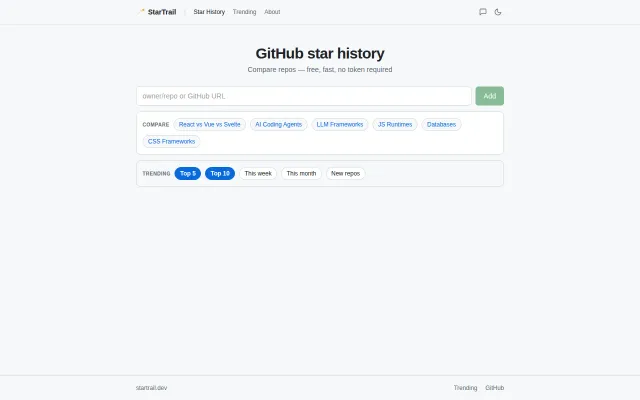 Why I built another GitHub star tracker