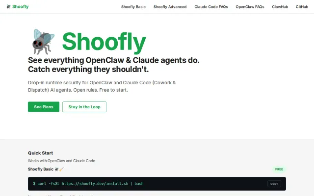 Shoofly – pre-execution security for Claude Code Cowork and OpenClaw