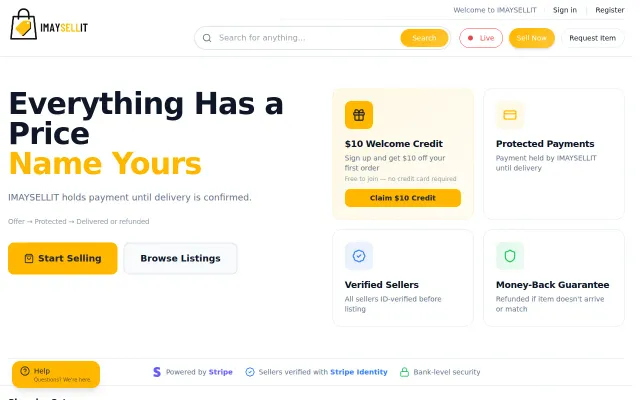 Imaysellit – Offer-Only Marketplace with Zero Listing Fees