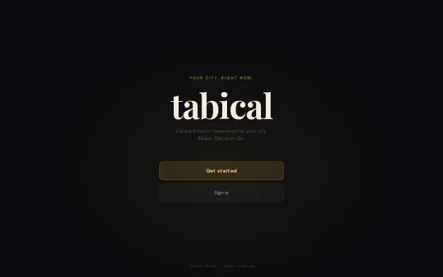Tabical – Tinder-style city micro-itineraries, personalized by swipe