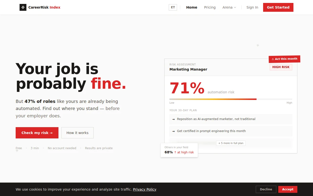 AI scared me into building a career risk scorer (careerrisk.ee)