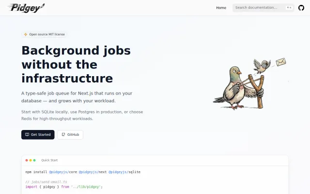 Pidgey – A type-safe job queue for Next.js that runs on your database